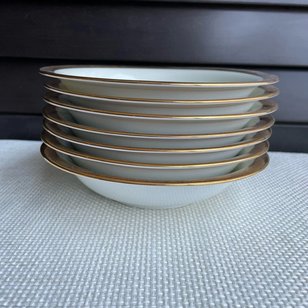 Noritake Goldkin 5675 Japan 1950s Soup Bowl 7 1/2 inches